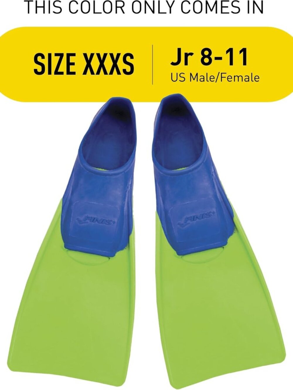 FINIS Long Floating Swim Training Fins Kids Improves Kick Technique Junior 8-11